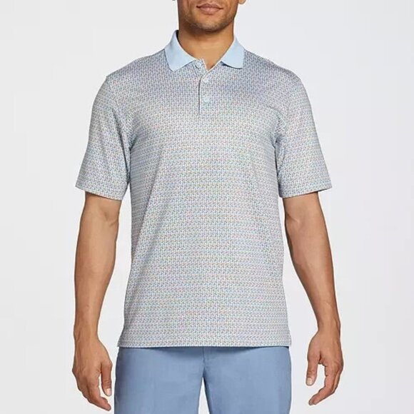 Walter Hagen Other - Walter Hagen Men's Clubhouse 19th Hole Golf Polo Nineteenth Blue/Orange Size XL